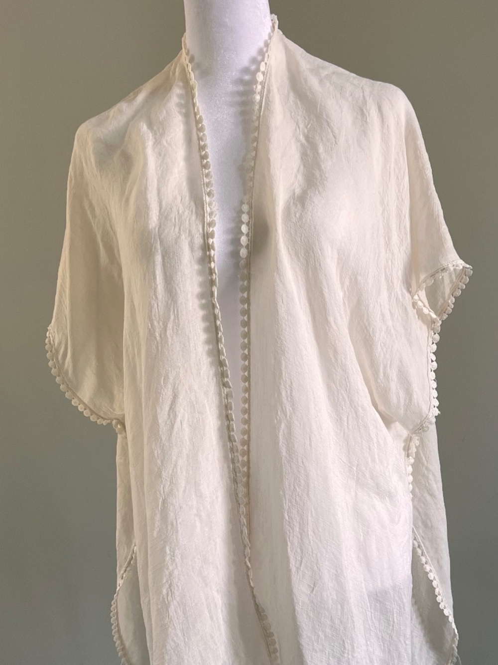 Steve Madden Beach Coverup - Versatile One Size Open-front Kimono